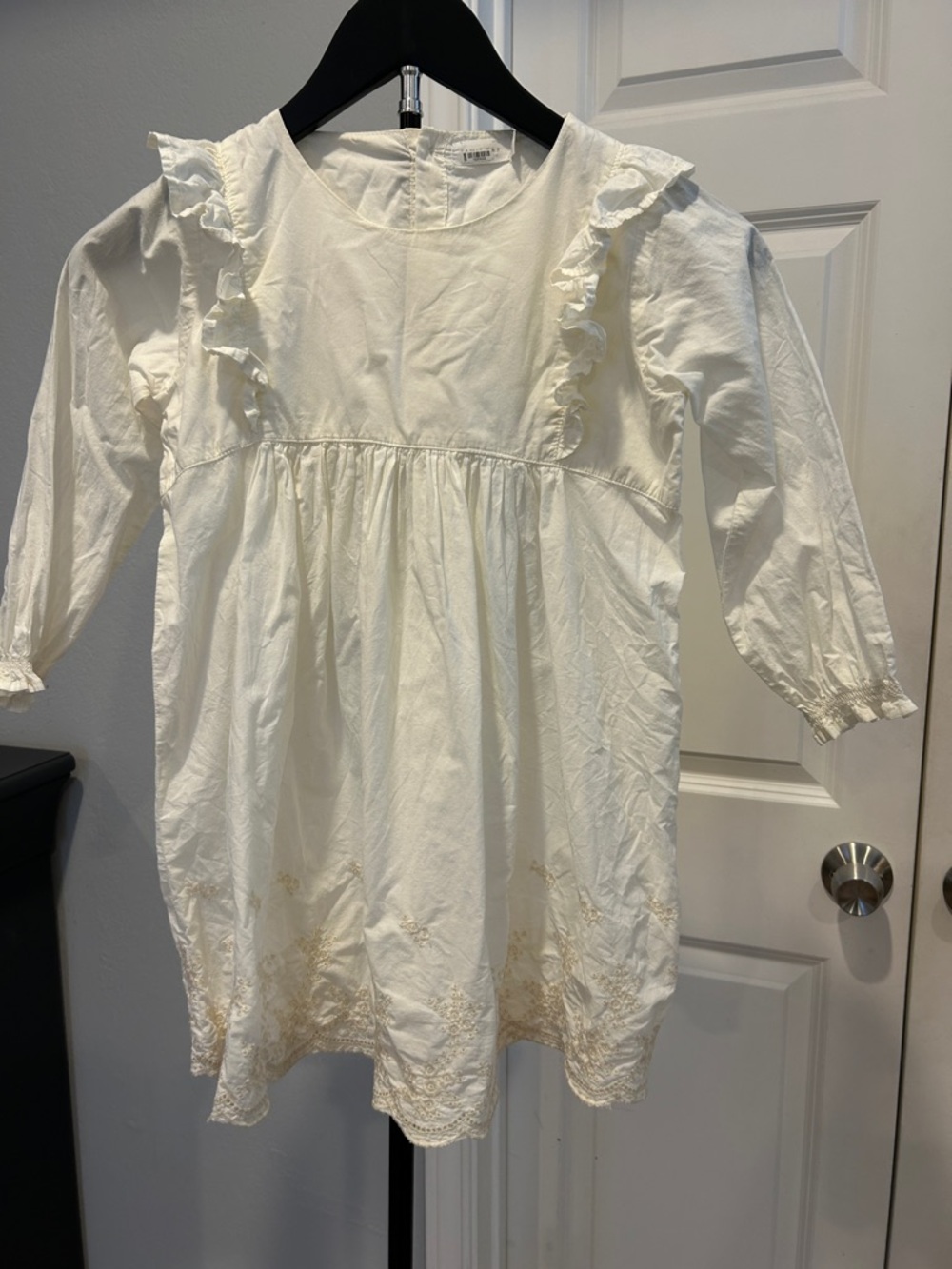 Jamie Kay Cream Long-Sleeve Ruffle Dress